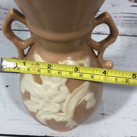 Weller Peach Cameo Floral Vase Urn - Picture 9 of 9